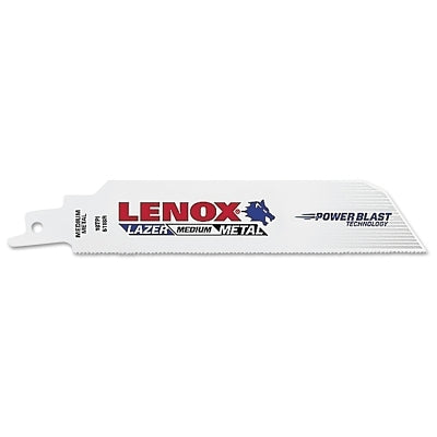 LAZER® Bi-Metal Reciprocating Saw Blade, 12" Long x 1" Wide x 0.042" Thick, 14 Teeth Per Inch, 25 Count