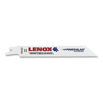 Hoja de sierra recíproca bimetálica de uso general, 6" de largo x 3/4" de ancho x 0,035" de grosor, 10 dientes por pulgada, 50 unidades por paquete
