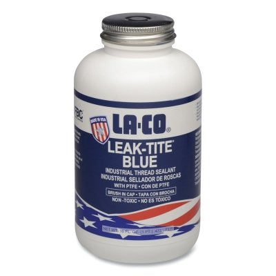 LEAK-TITE® BLUE Thread Sealant, 1/4 pt, brush cap, blue