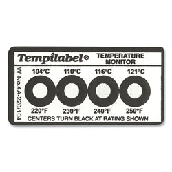 Etiqueta indicadora de temperatura Tempilable® Serie 4, 170 °F, 1,77 pulgadas de largo