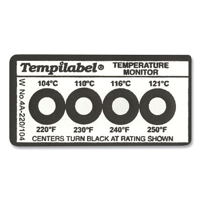 Etiqueta indicadora de temperatura Tempilable® Serie 4, 100 °F, 1,77 pulgadas de largo