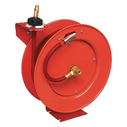 Carrete de manguera para aire y agua, modelos 83753 y 83754, serie B, diámetro interior de manguera de 3/8 pulg., 50 pies