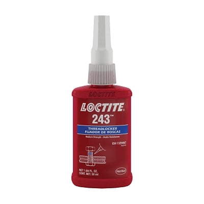 243™ Medium Strength Unprimed Threadlocker, 250 ml, 1/4 in. to 3/4 in. Diameter, Blue