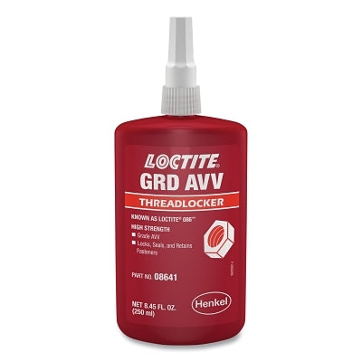 Fijador de roscas de grado AVV, 250 ml, botella, color rojo