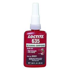 Compuesto de retención 635™, alta resistencia/curado lento, botella de 250 ml, verde, 4000 psi