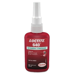 Compuesto de retención 640™, resistencia media/alta temperatura, botella de 250 ml, verde, 3000 psi