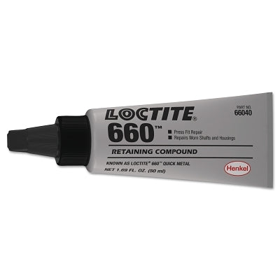 Fast Metal Retention Compound 660, 6 ml tube, silver, 3300 psi