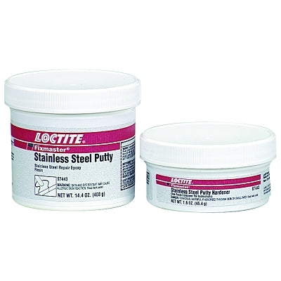 Masilla de acero inoxidable Fixmaster, paquete de 1 lb, gris metalizado