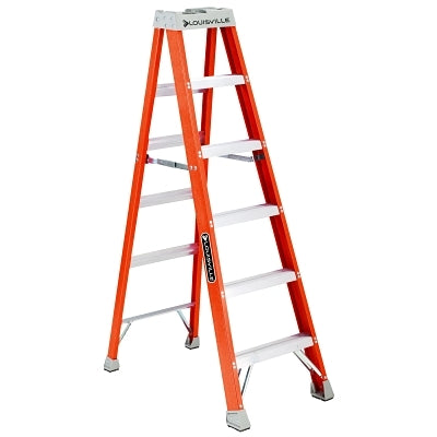 Escalera de tijera de fibra de vidrio serie FS1500, 8 pies x 25-3/8 pulgadas de ancho, capacidad de 300 lb