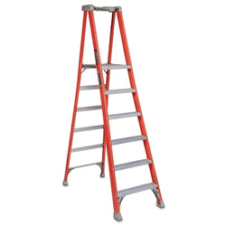 FXP1700 Series Professional Fiberglass Platform Ladder, 8 ft x 30 7/8 in, 300 lb Capacity.