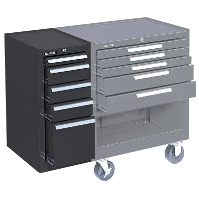 Hanging cabinet, 34.5 cm wide x 50.8 cm deep x 74.5 cm high, 5 drawers, brown, with runners