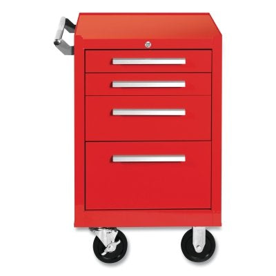 Gabinete industrial para herramientas con 4 cajones K1800, 21" de ancho x 20" de profundidad x 35-3/4" de alto, color rojo