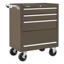 Gabinete industrial con ruedas K1800, 68 cm de ancho x 46 cm de profundidad x 89 cm de alto, 5 cajones/1 compartimento, guías con cojinetes de bolas, color marrón arrugado