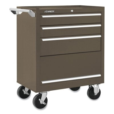 K1800 Industrial Cabinet with Wheels, 68 cm wide x 46 cm deep x 89 cm high, 8 drawers, ball-bearing slides, crinkle brown color