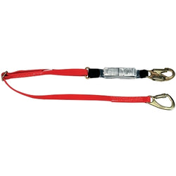 Eslinga de seguridad con amortiguación de impactos V-SERIES™, 1,8 m, individual, mosquetón FP5K/gancho de seguridad pequeño, cincha, ajustable, 140 kg
