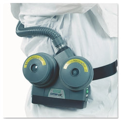 OptimAir® TL PAPR Standard Hood Kit includes battery charger, blower, breathing tube, decontamination belt and long-life battery.