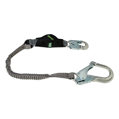 Single-leg energy-absorbing bungee cord, V series, 140 kg, 1.8 m, large safety hooks