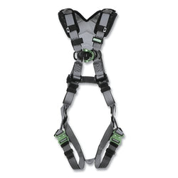 Arnés de cuerpo entero V-FIT™, construcción, anillos en D en espalda y caderas, estándar, correas de piernas con hebilla de lengüeta y pecho de control de velocidad, acolchado para hombros y cintura