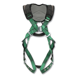 Arnés de cuerpo entero V-FORM+™, anillos en D para espalda y caderas, hebillas estándar de correas de pecho y piernas con cierre de seguridad, acolchado para hombros