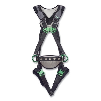 Arnés de cuerpo entero V-FLEX™, construcción, anillos en D en espalda y caderas, XL, hebillas de lengüeta de cierre rápido en pecho y piernas, acolchado en piernas, hombros y cintura