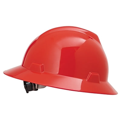 V-Gard® Staz-On® Full Brim Protective Hat with Slots, Bright Lime Green