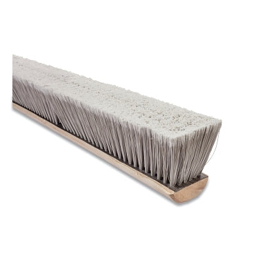Polystyrene floor brush with silver tip, 3718-FX, 3" x 18" long edge, wood, brush head only