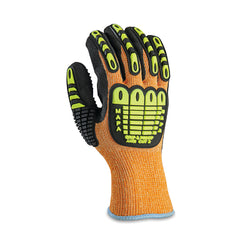 Cut-resistant gloves, Exonit Plus 530, size 11, orange, nitrile grip, A2 cut