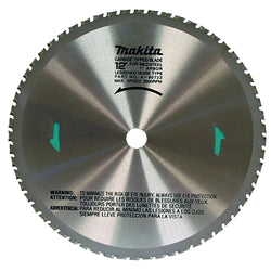 Carbide-tipped metal blade, 12 inches in diameter, 60 teeth