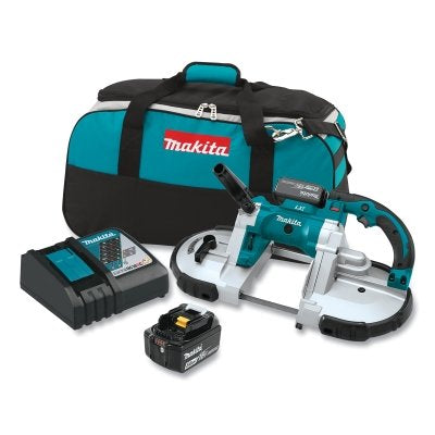Sierra de cinta portátil inalámbrica LXT® de 18 V, hoja de 44-7/8", tapa de corte de 4-3/4", ergonómica, kit