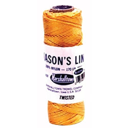 Braided nylon masonry line, 500 feet, white, No. 18