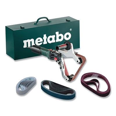 Kit de lijadora de banda para tubos, 1-1/2 pulg. de ancho x 30 pulg. de largo, banda, diámetro máximo de tubo de 7,1 pulg., ángulo de envoltura de 270°,