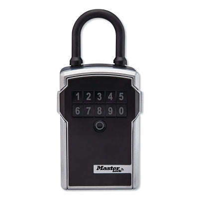 Caja de seguridad con Bluetooth®, 3-1/4" de ancho x 7-13/64" de alto x 2-5/16" de largo, negra/plateada