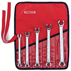 TorquePlus Metric Double Ended Flare Nut Wrench Set, 5 Pieces, 6 Points