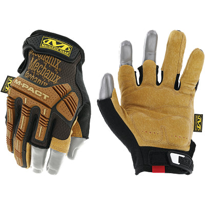 DuraHide™ M-Pact® Carpenter Gloves, Leather/TPR/TrekDry®, Size 12/XXL, Black/Brown/Tan