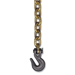 Conjunto de horquilla, 1/2 pulg., carga de 11,300 lb, cromato de oro, 20 pies, grado 70