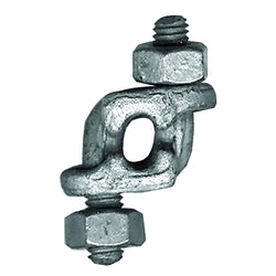 Double saddle steel cable clamps, medium grip, large orange, 3/4 in., zinc galvanized