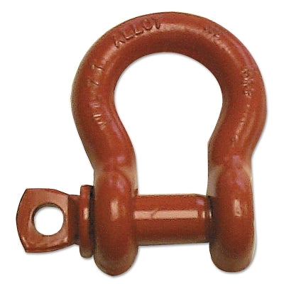 Anchor shackles with threaded pin, 1.5 inch bail size, 20 tons, orange paint