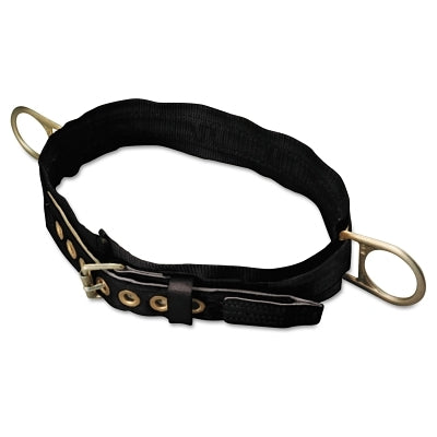 Cinturón corporal, forrado, nailon, sin acolchado, anillos en D de doble cara, cintura de 48 a 56 pulgadas