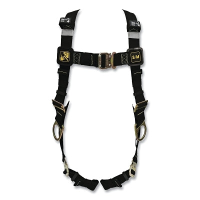 H500 welding harness, D-rings on the back, sizes L/XL, quick-connect buckles on legs and chest