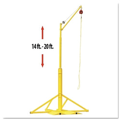 Anclaje de pluma rotacional aérea SkyORB, acero/polietileno, capacidad de carga de 310 lb