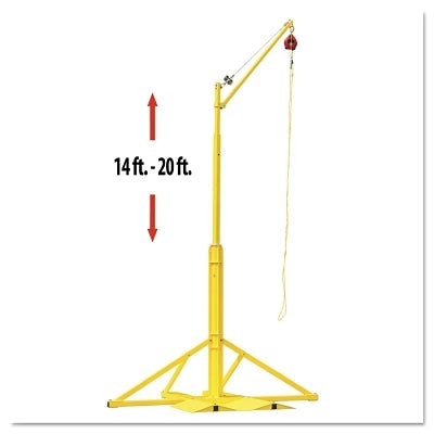 Anclaje de pluma rotacional aérea SkyORB, acero/polietileno, capacidad de carga de 310 lb