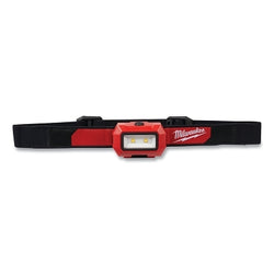 Headlamp, spotlight/reflector, 3 AAA batteries, 450 lumens, red/black