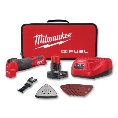 Kit multiherramienta oscilante M12 FUEL™ con batería de 4,0 Ah, cargador, accesorios y bolsa de herramientas
