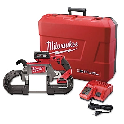 Sierra de cinta de corte profundo M18 FUEL™, mango en D, kit que incluye 2 baterías, cargador, estuche de transporte y hoja