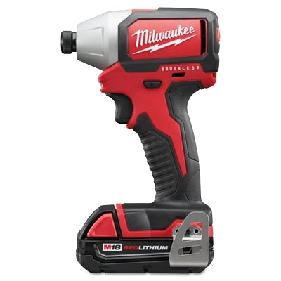 Atornillador de impacto hexagonal sin escobillas M18™ de 1/4 pulg., kit, 18 V, 3600 RPM, con 2 baterías y cargador