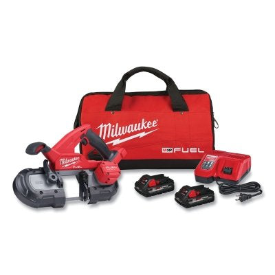 Kit de sierra de cinta compacta M18 FUEL™ con dos baterías de alto rendimiento de 3,0 Ah