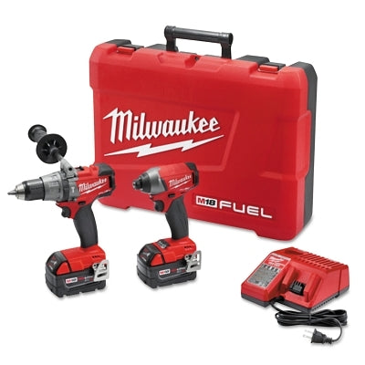Kit combinado de 2 herramientas M18 FUEL™: taladro percutor de 1/2 pulg./destornillador de impacto hexagonal de 1/4 pulg., 2100/3900 RPM