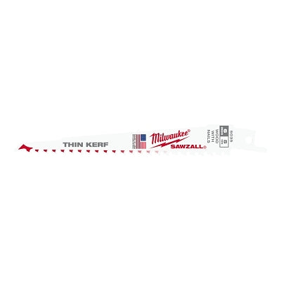 SAWZALL® Standard Wood Cutting Blade, 12" Long x 3/4" Wide, 5 Teeth Per Inch, 50 Units Per Box