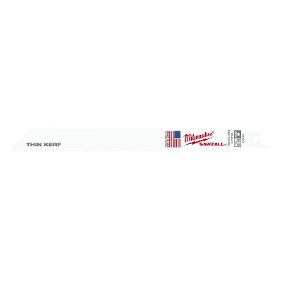 SAWZALL® Standard Multi-Material Blade, 8" Long x 3/4" Wide, 8/12 Teeth Per Inch, 100 Units Per Box