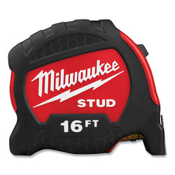 STUD™ Measuring Tape, 10.6 m, SAE, Double-Sided Printing, High Visibility Blade, Red/Black